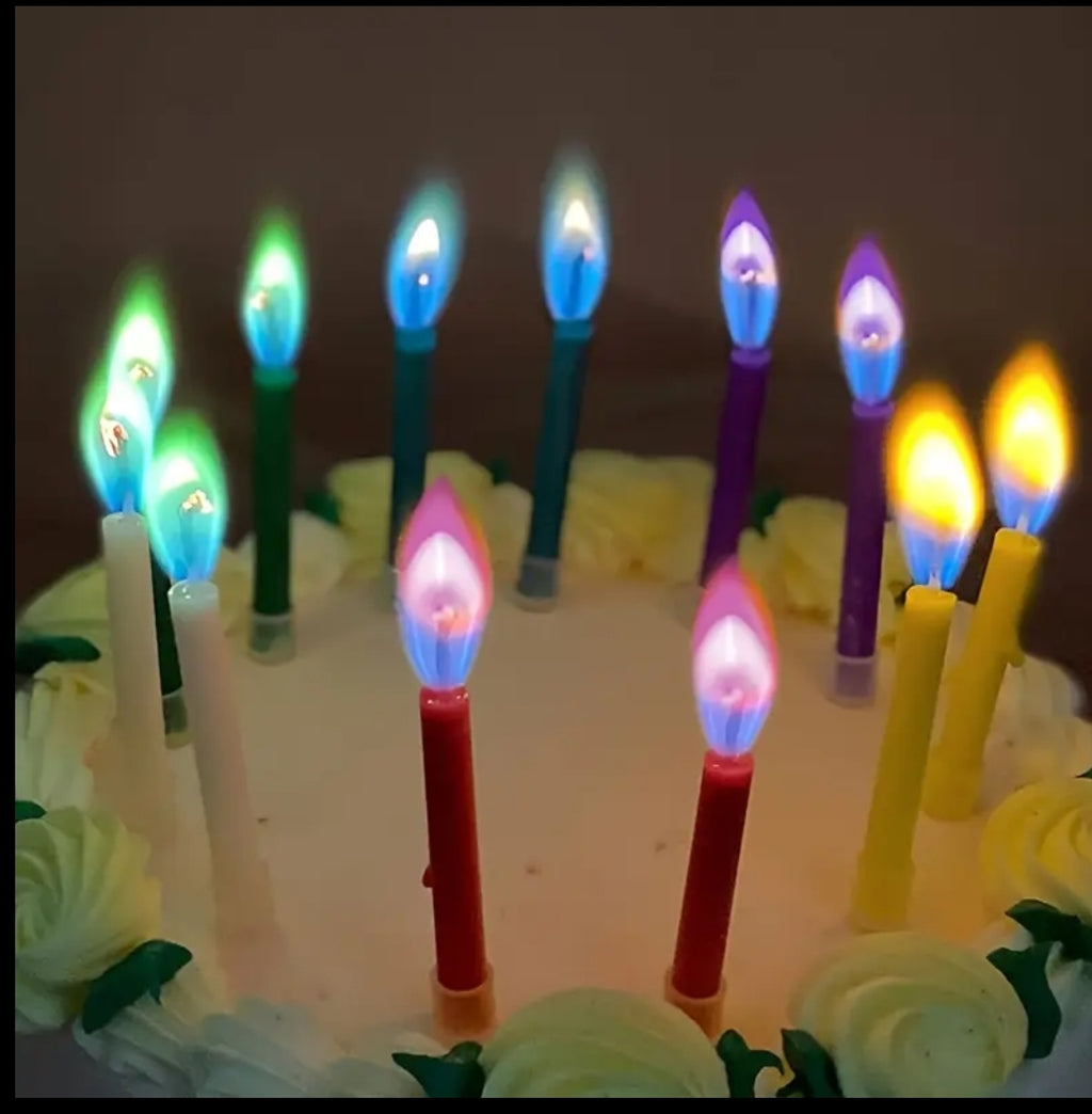 12 נרות אש צבעונית